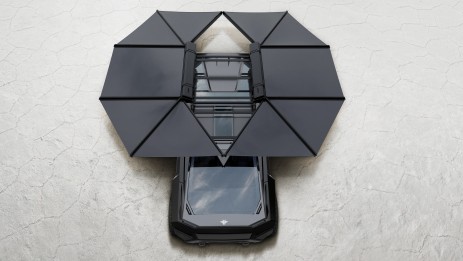 meet thundertruck: the electric offroader with 'bat wing' solar awnings